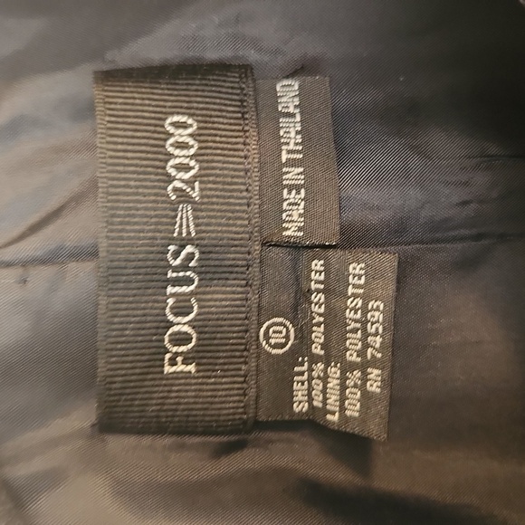 Focus 2000 Women's Vintage Black ButtonFront Mandarin Collar BlazerJacket Size10 - Picture 2 of 16